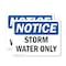 Signmission Storm Water Only, 14 in W x Rectangle, Plastic OS-2PACK-NS-P-1014-L-18498 - alternate 1